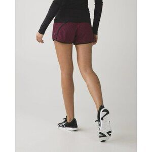 Lululemon Run Times Short *4-way Stretch 4" Dottie Eigth Gingham Sz 8 EUC